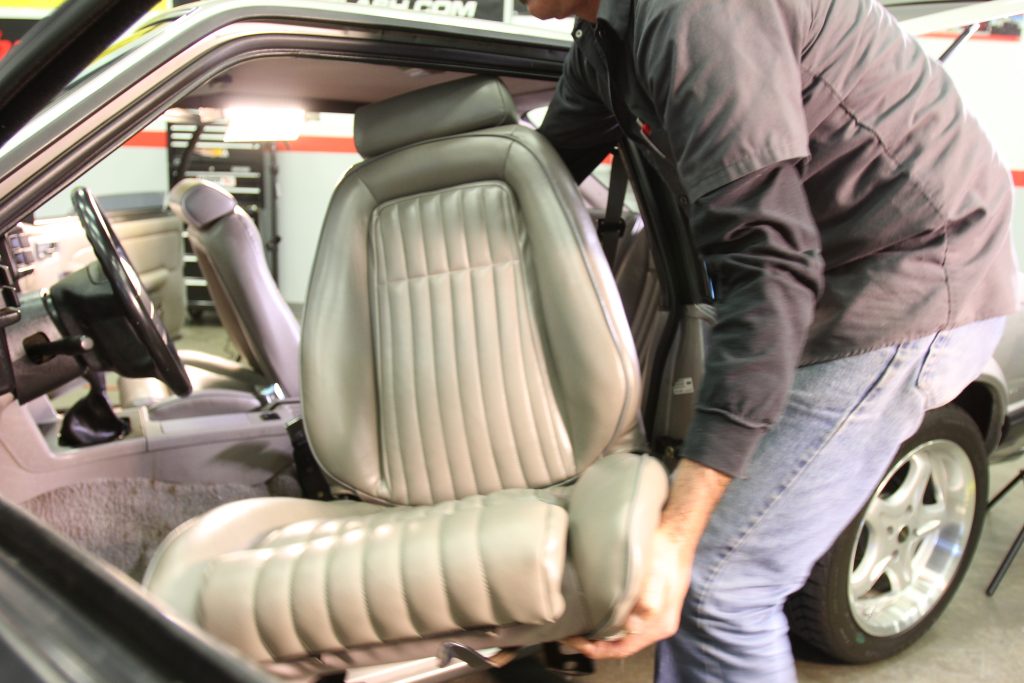removing car seat from a fox mustang