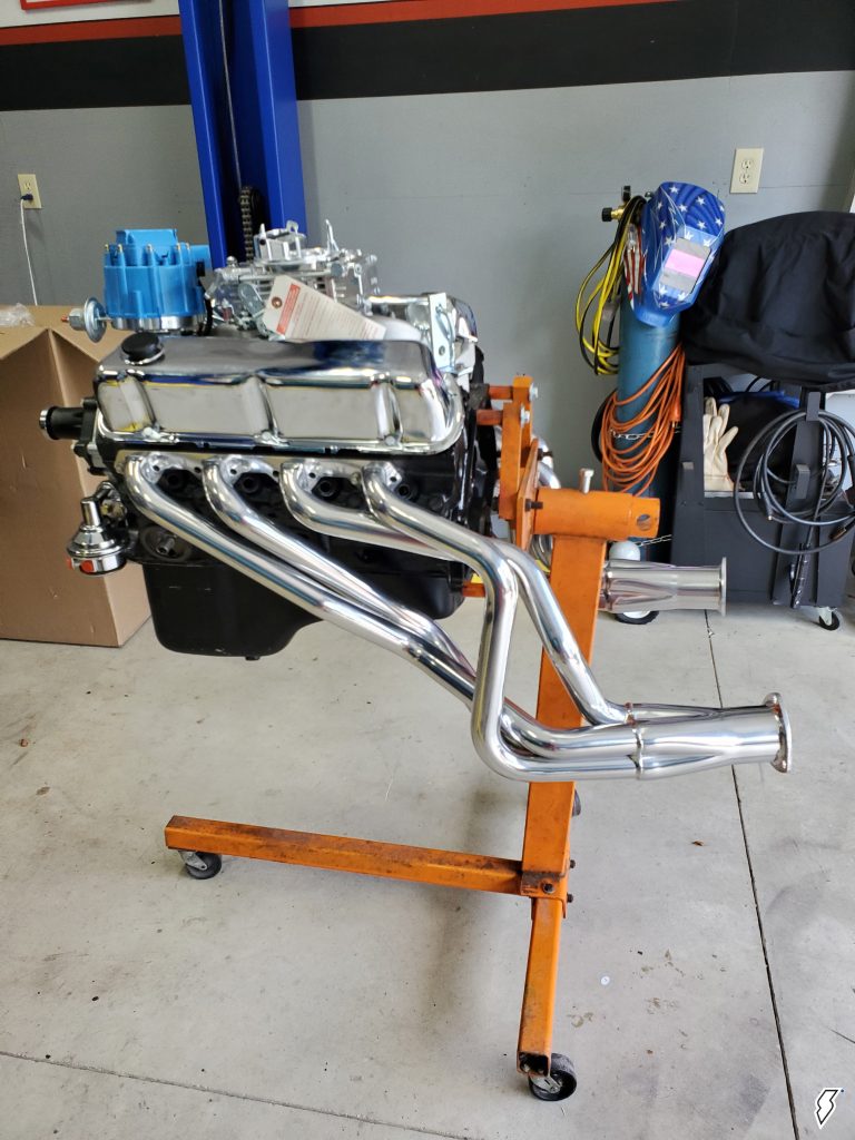 ATK ford 302 crate engine on a stand