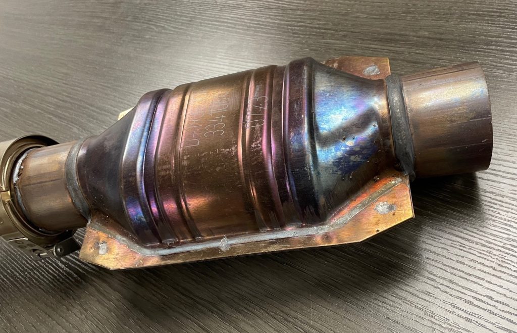 single catalytic converter on a table
