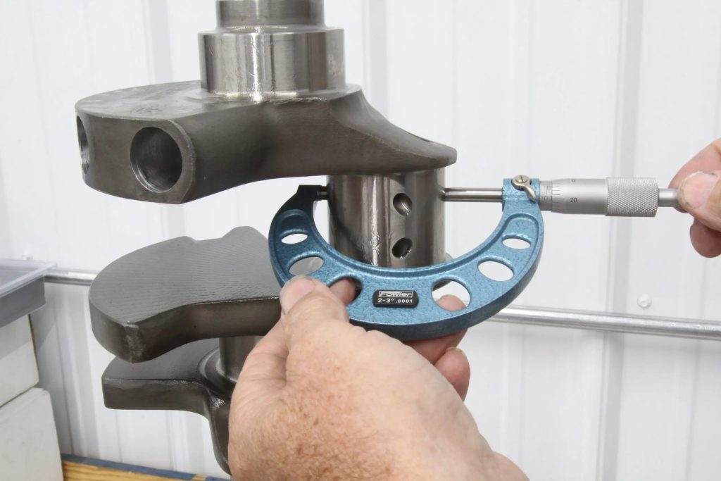 Measuring crankshaft rod journal