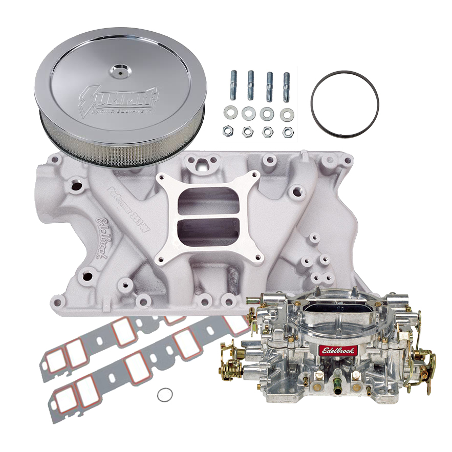 Summit Racing Intake & Carb Pro Pack for Small Chevy