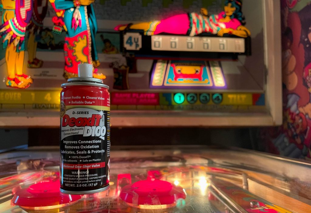 caig deoxit on pinball machine