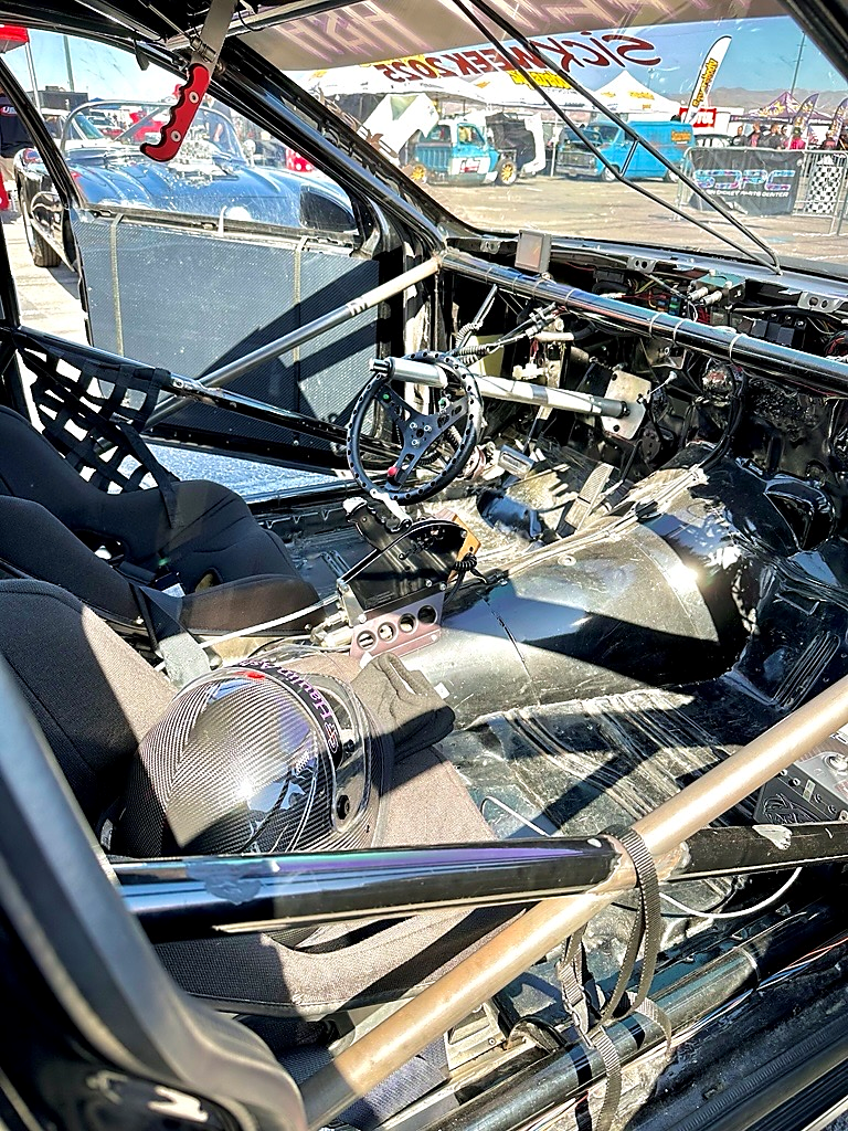 interior of a race car cockpit