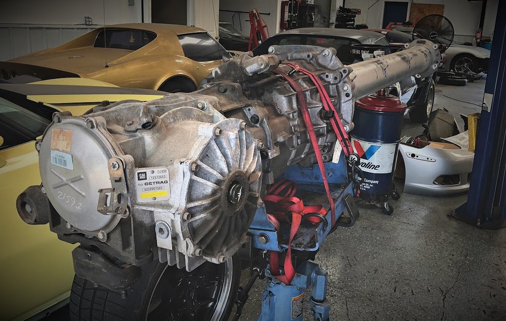 corvette transaxle removed from C5